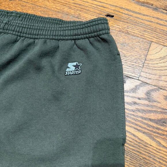 Vintage Starter Embroidered Green Sweatpants With Pockets - Picture 2 of 4